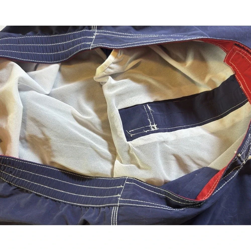 Vintage Y2K‎ Ralph Lauren Polo Swim Trunks Board Shorts Navy Blue Size XXL 2XL - Picture 9 of 9